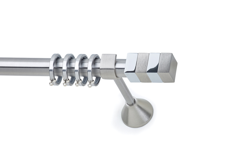 Anartisi Κουρτινόξυλο Φ25 Inox BARA Νίκελ Σατινέ